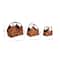 Hello Honey® Brown Woven Seagrass Baskets with Leather Handles Set